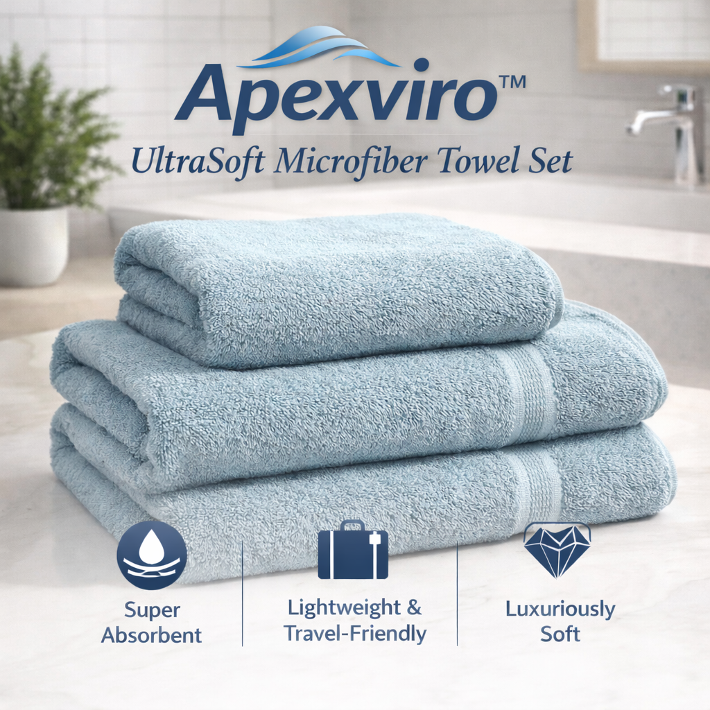 Apexviro™ UltraSoft Microfiber Towel Set