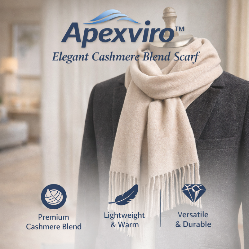 Apexviro™ Elegant Cashmere Blend Scarf