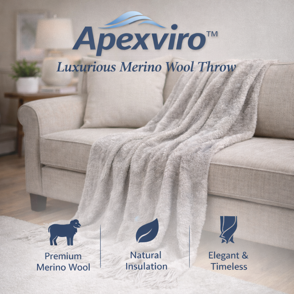 Apexviro™ Luxurious Merino Wool Throw