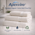 Apexviro™ Premium Organic Cotton Bath Towel Set